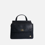 Bolso manos libres jade de cuero para mujer - Negro