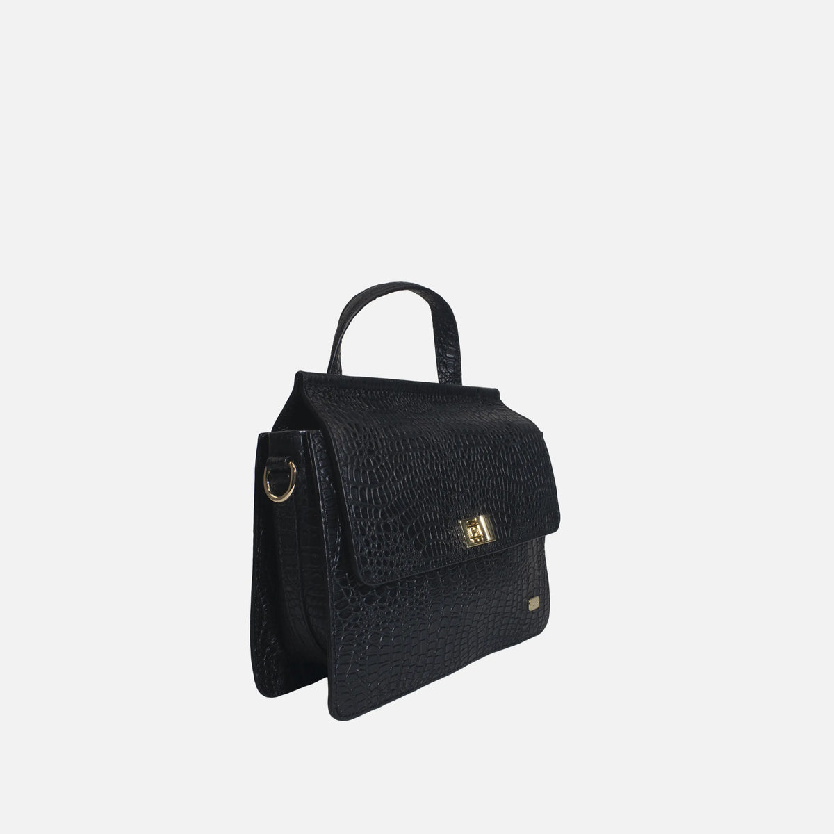 Bolso manos libres jade de cuero para mujer - Negro