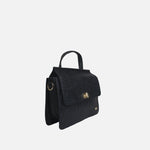 Bolso manos libres jade de cuero para mujer - Negro