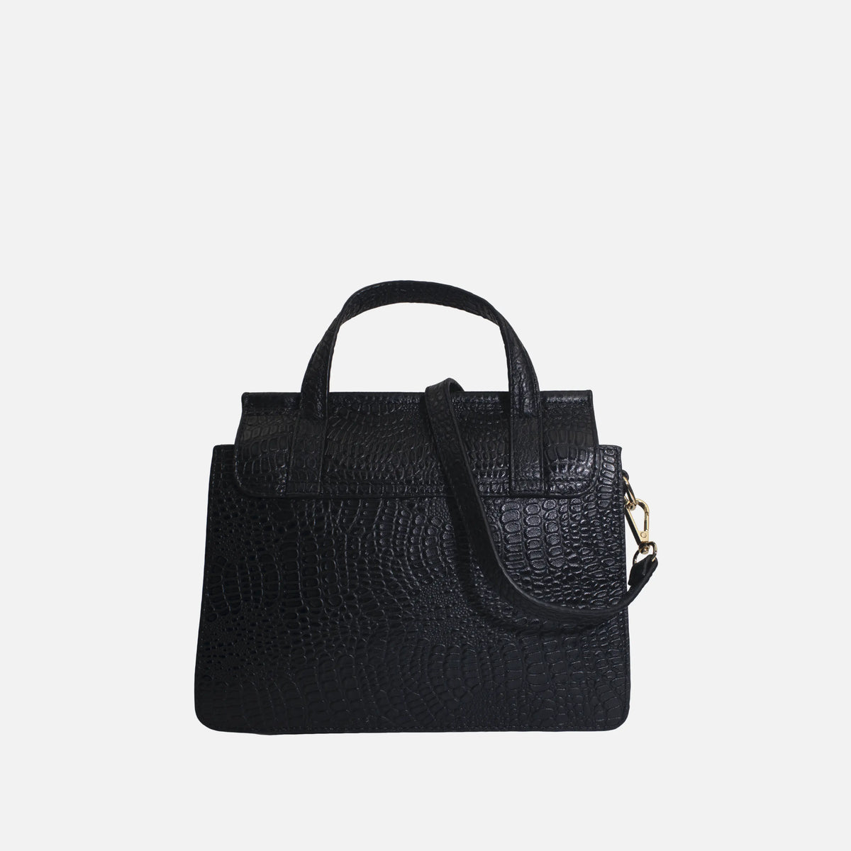Bolso manos libres jade de cuero para mujer - Negro