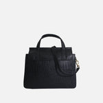 Bolso manos libres jade de cuero para mujer - Negro