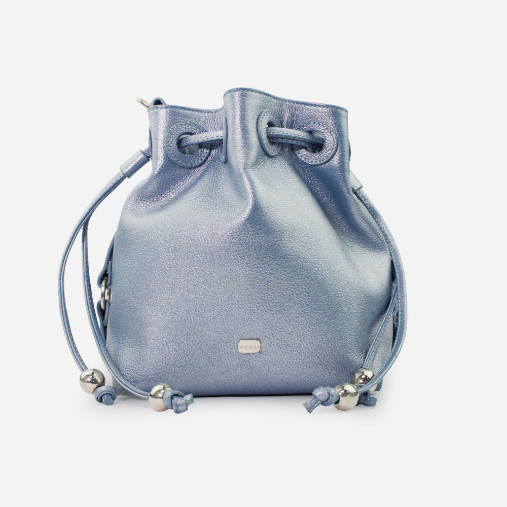 Bolso manos libres estelar de cuero para mujer - Azul