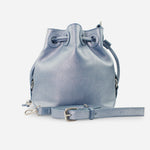 Bolso manos libres estelar de cuero para mujer - Azul