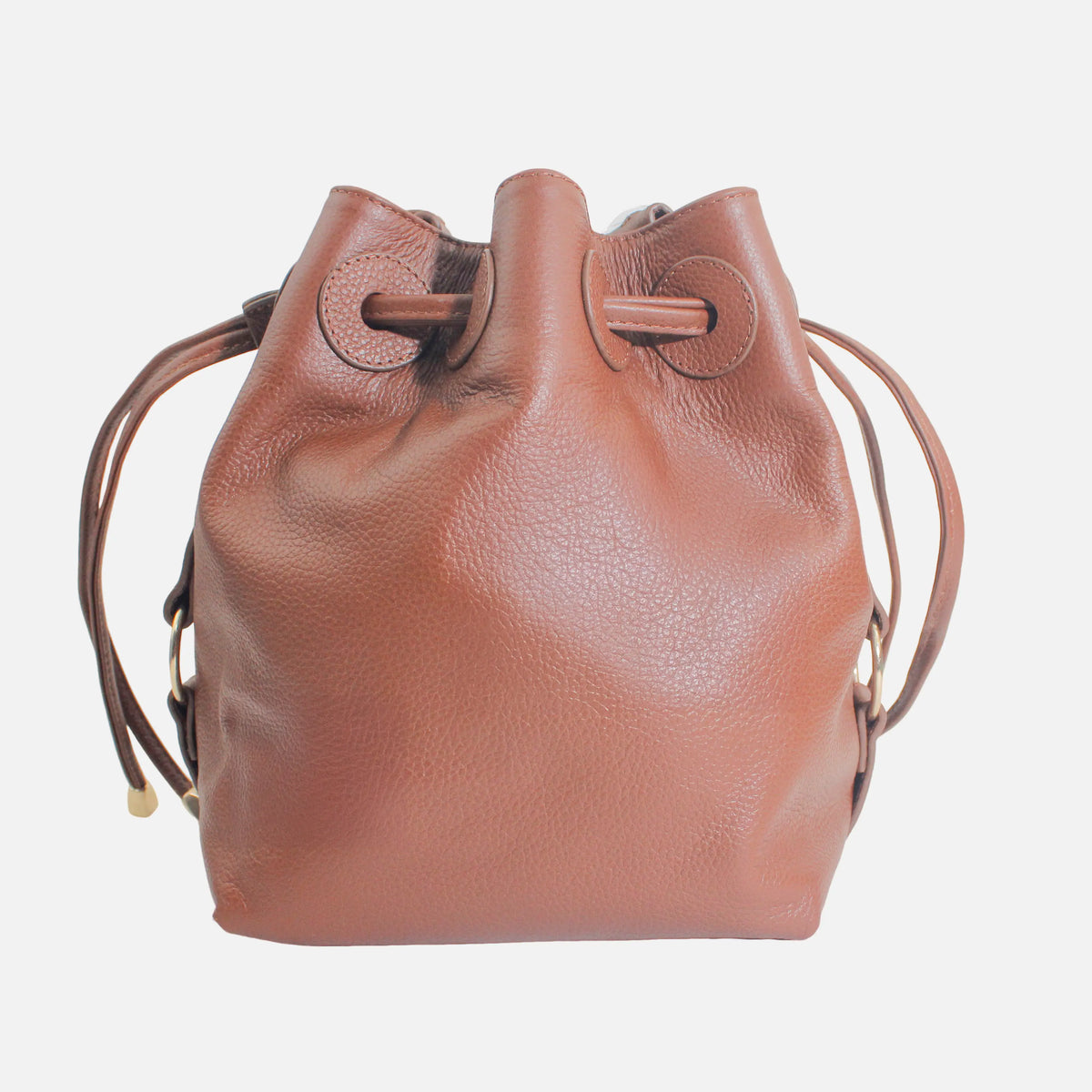 Bolso manos libres estelar de cuero para mujer - Miel