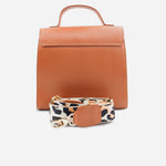 Bolso manos libres lara de cuero para mujer - Miel