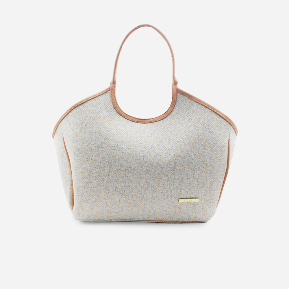 Cartera renata de cuero para mujer - Beige