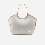 Cartera renata de cuero para mujer - Beige