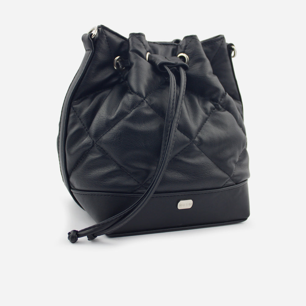 Bolso manos libres aura de sintético para mujer - Negro