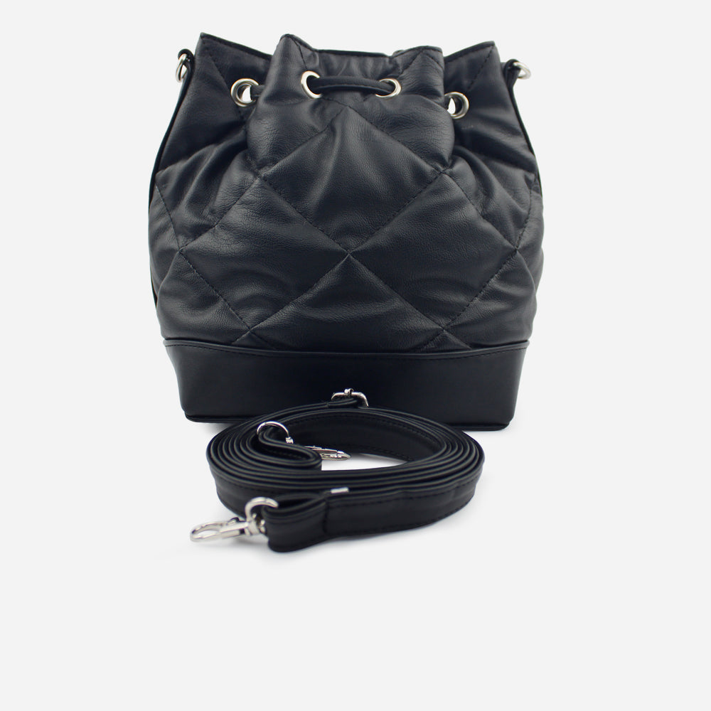 Bolso manos libres aura de sintético para mujer - Negro