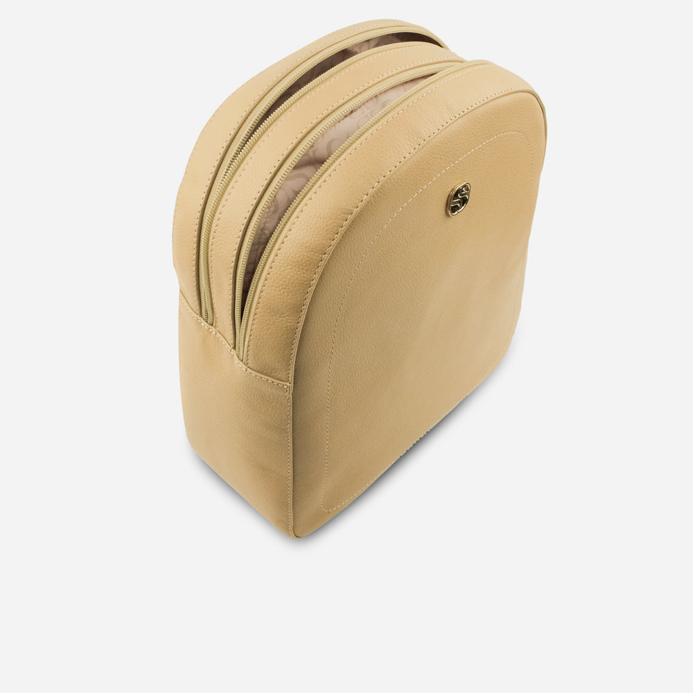 Morral selena de cuero para mujer - Taupe