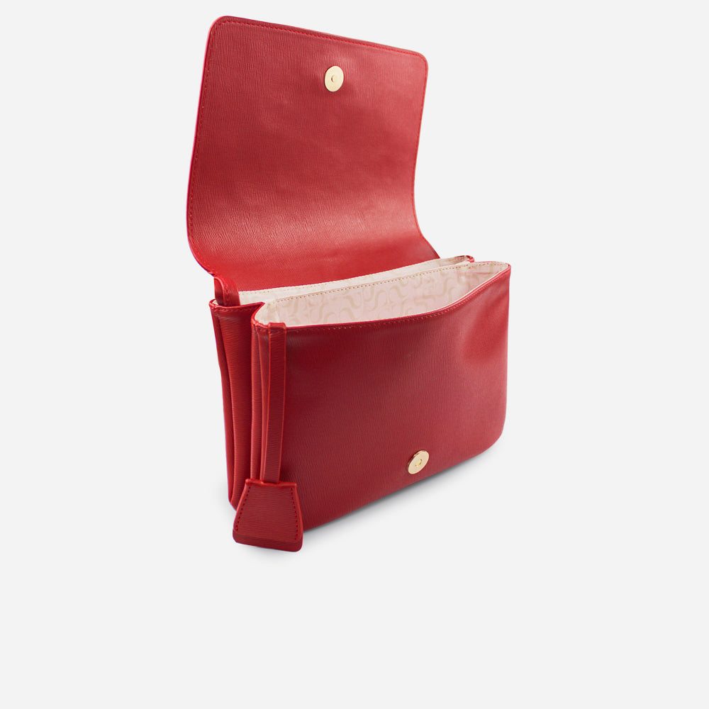 Bolso manos libres laurel de sintético para mujer - Rojo