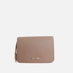 Bolso manos libres laurel de cuero para mujer - Taupe