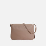 Bolso manos libres laurel de cuero para mujer - Taupe