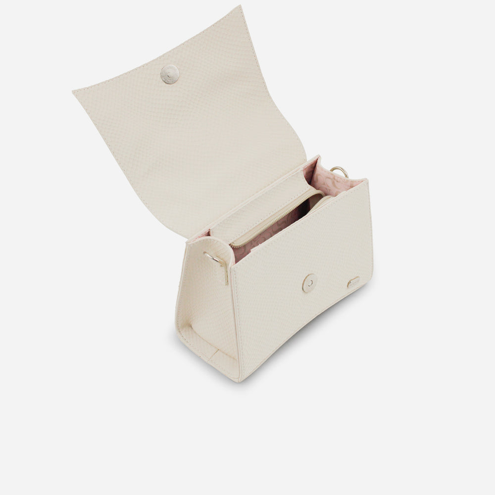 Bolso manos libres marcel de sintético para mujer - Hueso