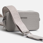 Bolso manos libres nebula de cuero para mujer - Gris