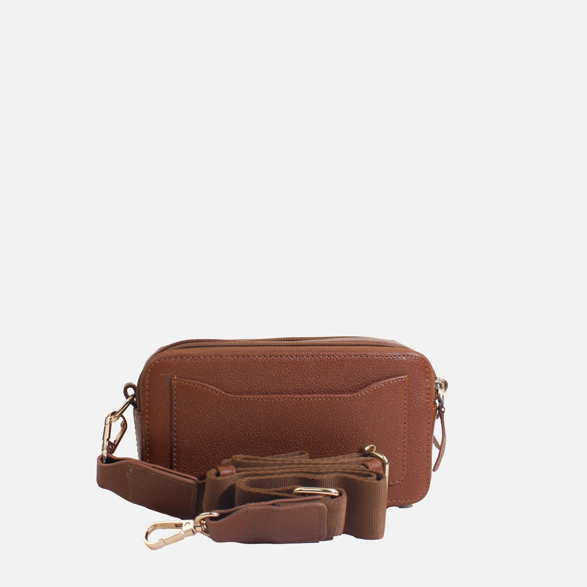 Bolso manos libres nebula de cuero para mujer - Miel