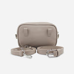 Bolso manos libres avellana de cuero para mujer - Taupe