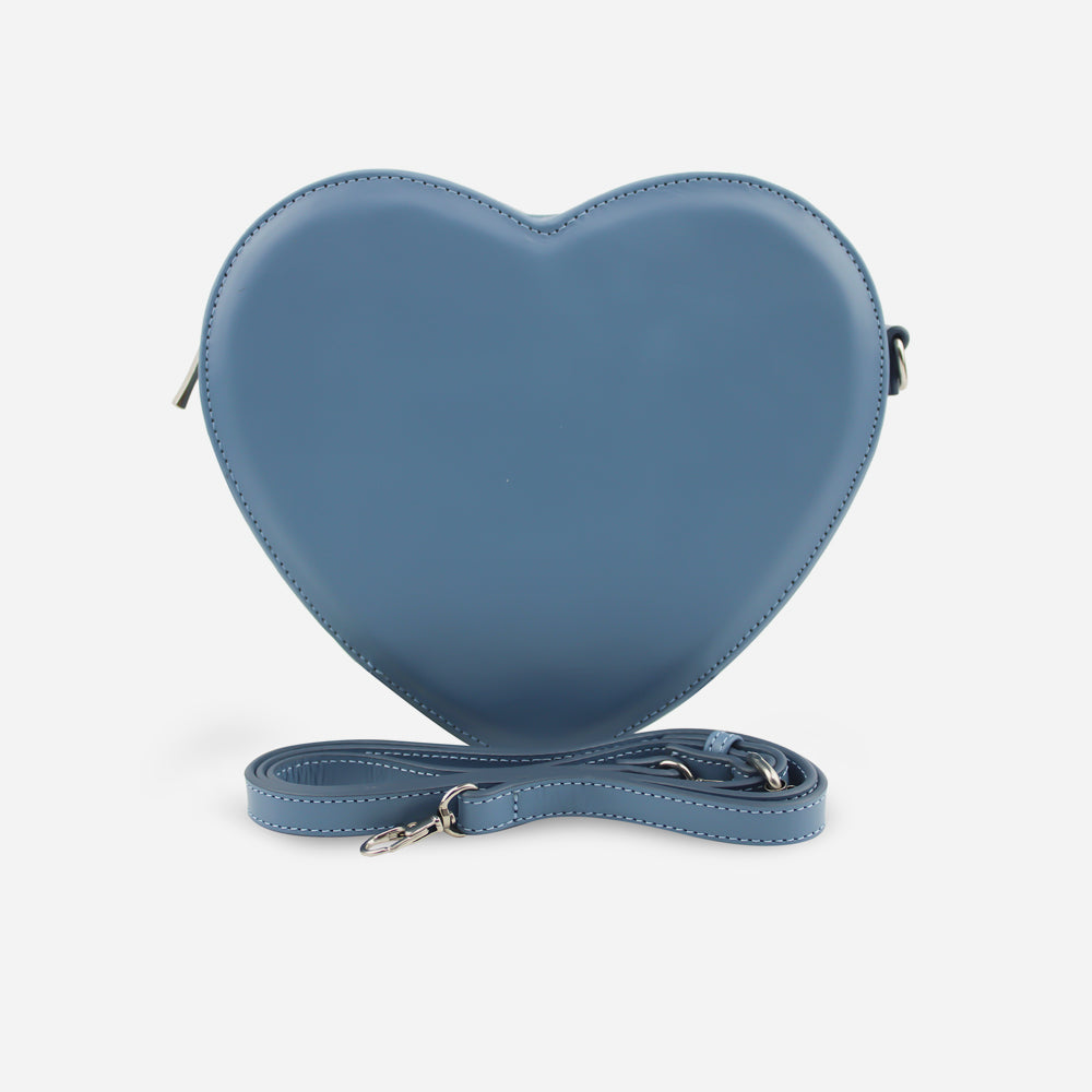 Bolso manos libres leia de cuero para mujer - Celeste