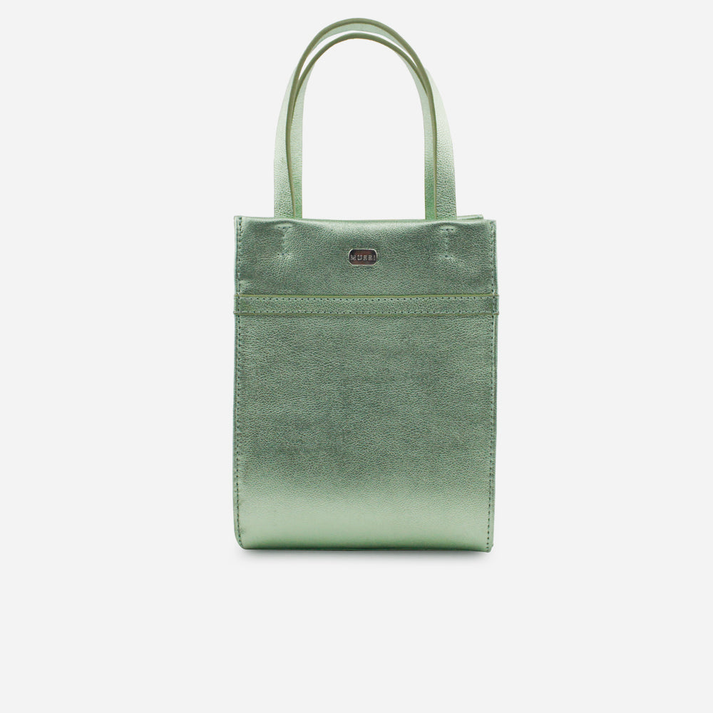 Bolso manos libres kazumi de cuero para mujer - Menta