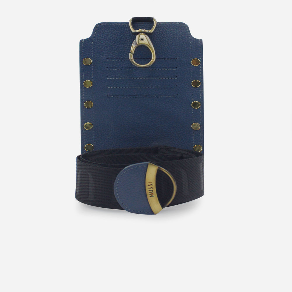 Portacelular colette de cuero para mujer - Azul