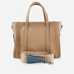 Bolso de mano madison de cuero para mujer - Taupe