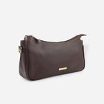 Bolso manos libres stirling de cuero para mujer - Café