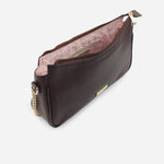 Bolso manos libres stirling de cuero para mujer - Café