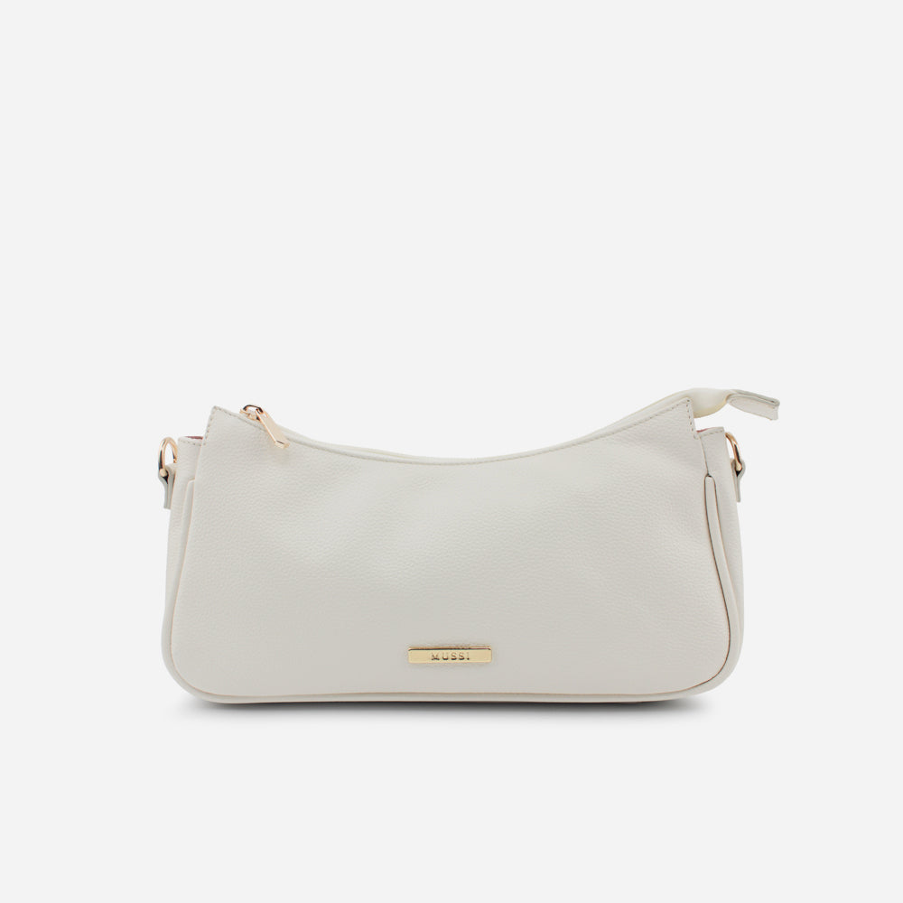 Bolso manos libres stirling de cuero para mujer - Hueso