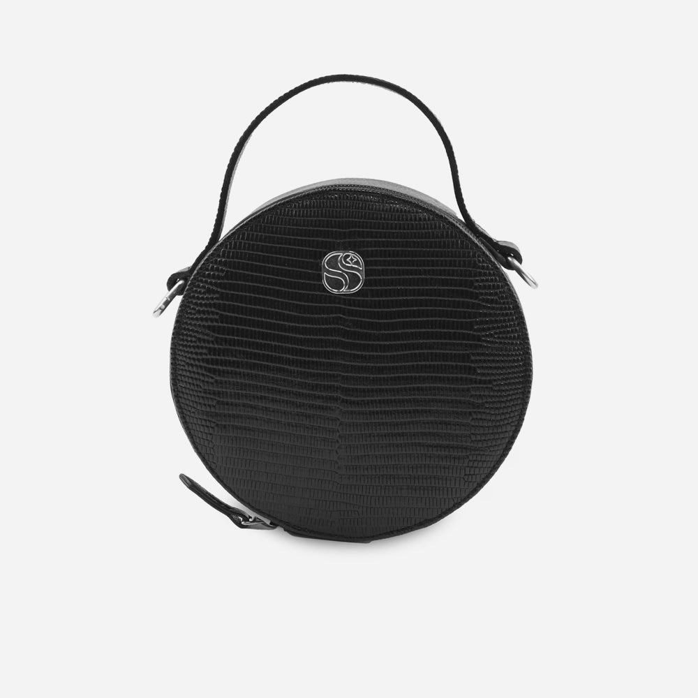 Bolso manos libres phyllis de cuero para mujer - Negro