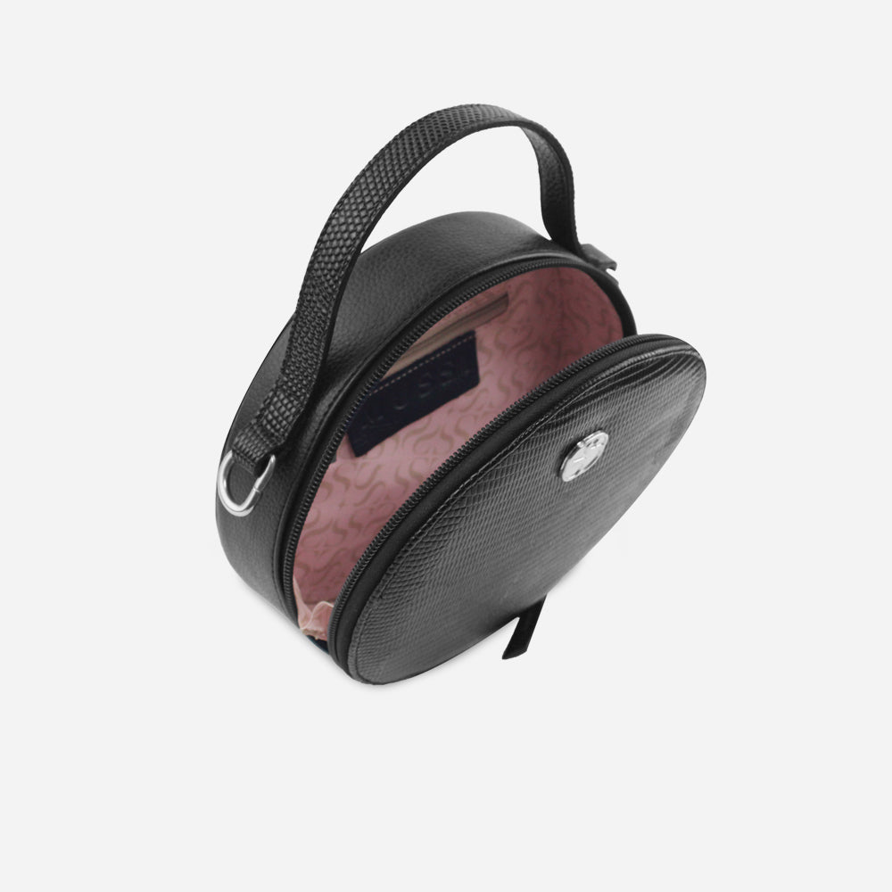 Bolso manos libres phyllis de cuero para mujer - Negro