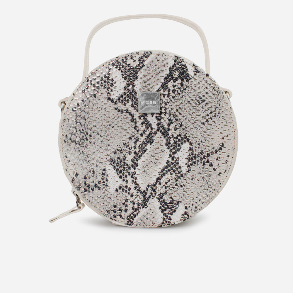 Bolso manos libres phyllis de cuero para mujer - Blanco