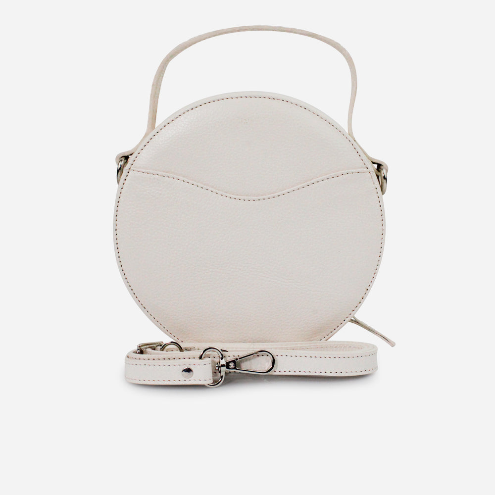 Bolso manos libres phyllis de cuero para mujer - Blanco