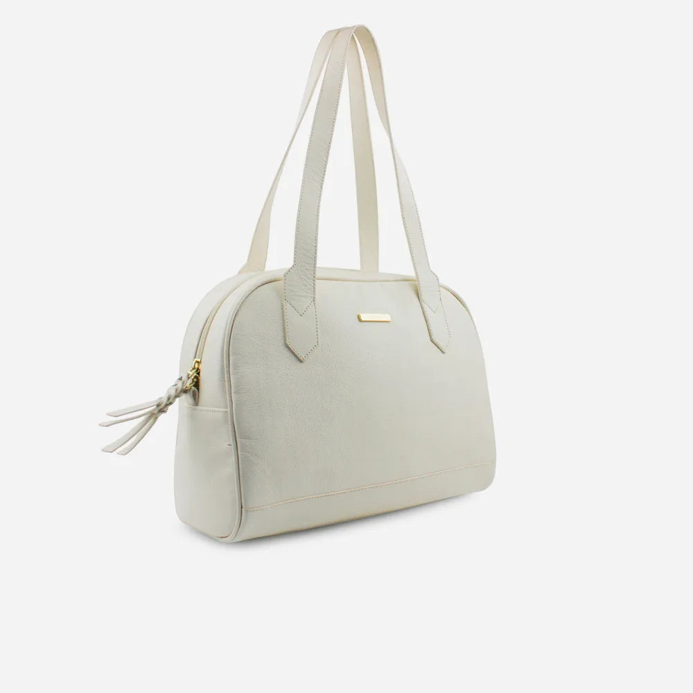 Cartera porto de cuero para mujer - Hueso