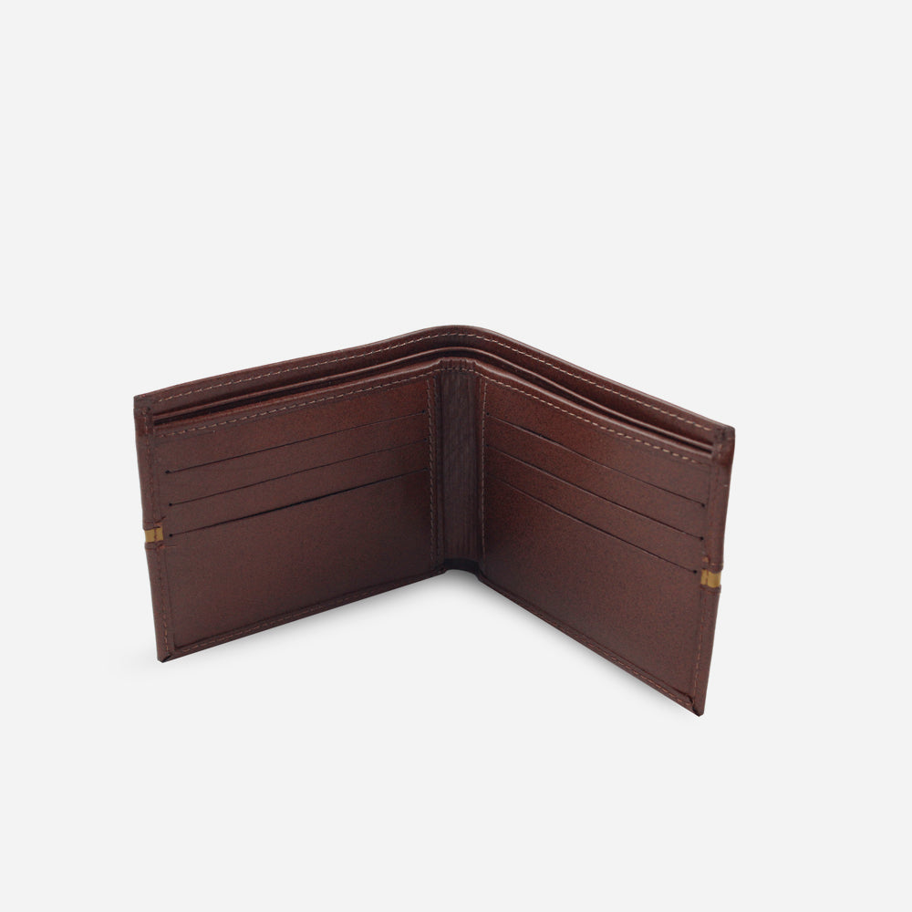 Billetera manchester de cuero para hombre - Miel