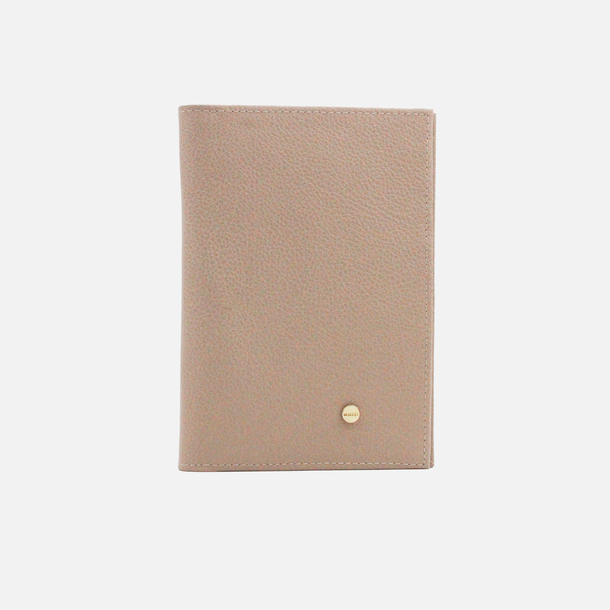 Porta pasaporte corinne de cuero para mujer - Almendra