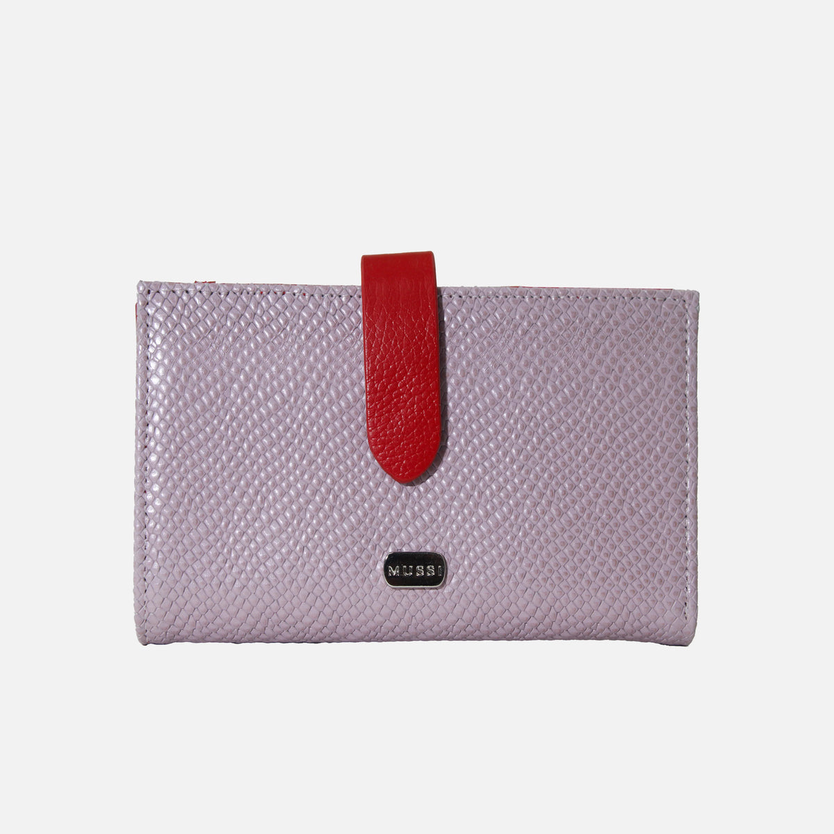 Billetera jaral de cuero para mujer - Rosado