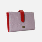 Billetera jaral de cuero para mujer - Rosado