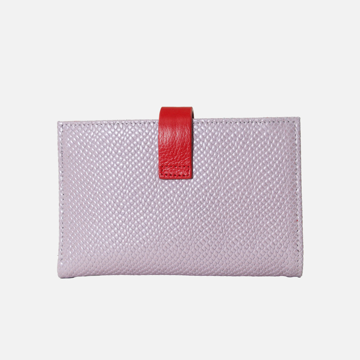 Billetera jaral de cuero para mujer - Rosado