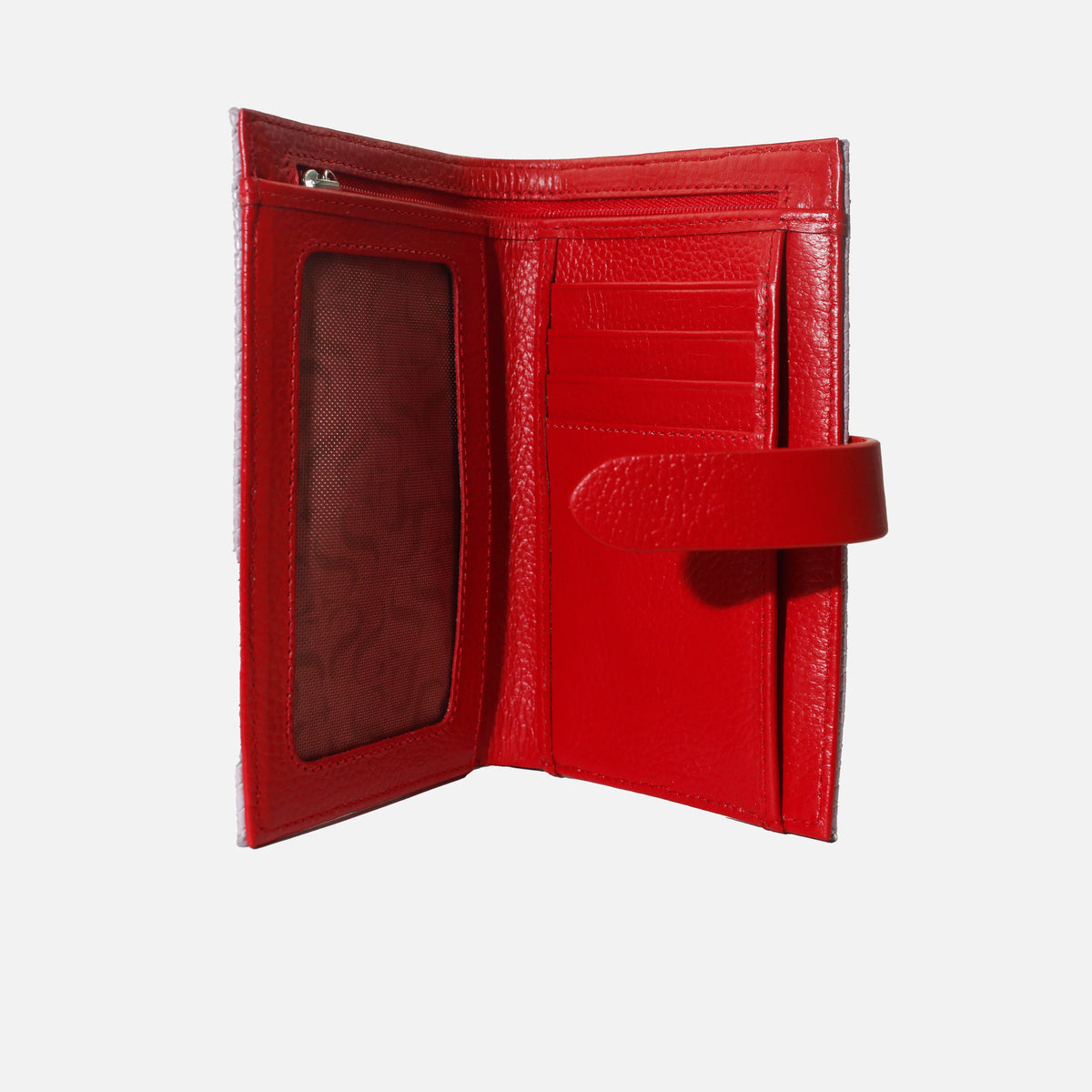 Billetera jaral de cuero para mujer - Rosado