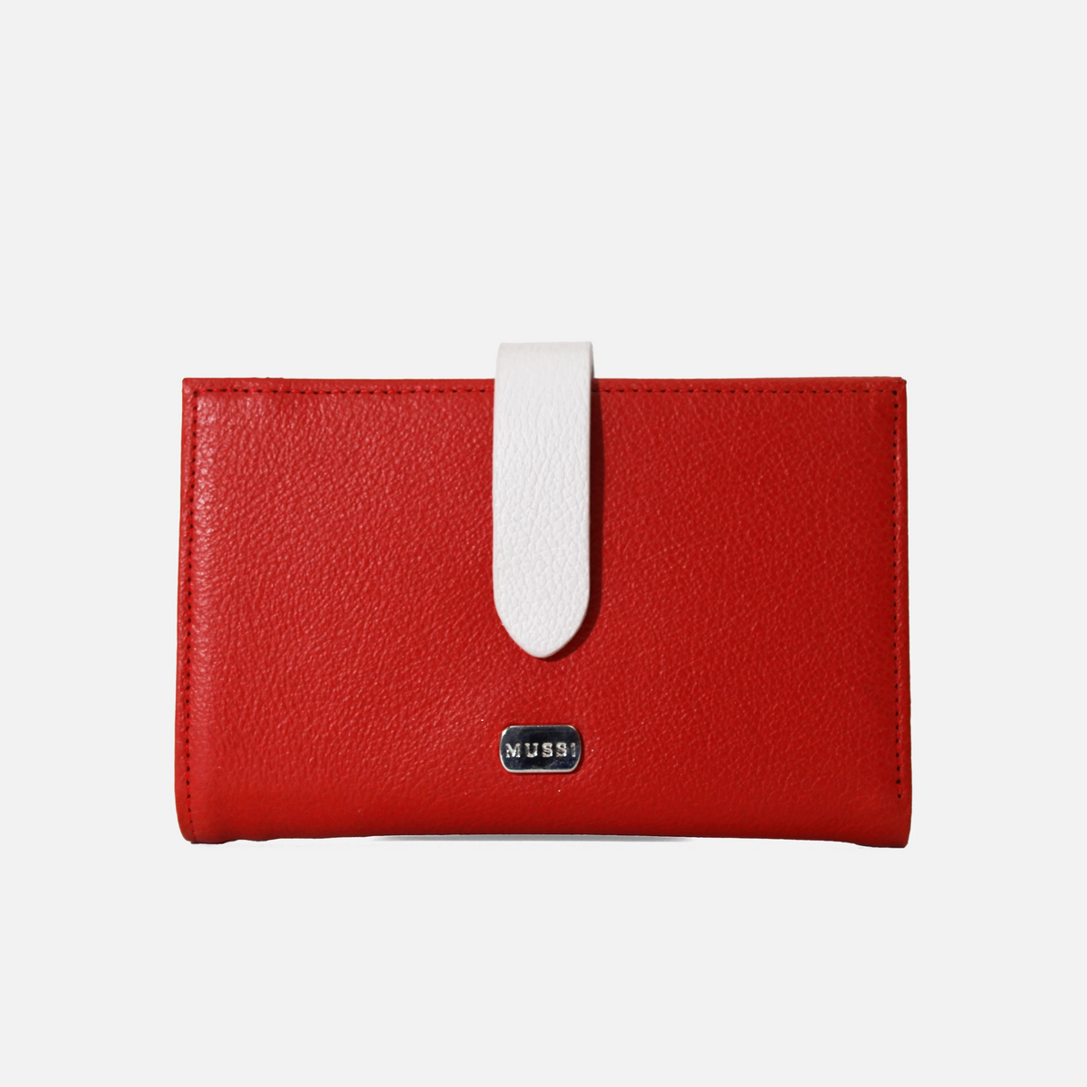 Billetera jaral de cuero para mujer - Rojo