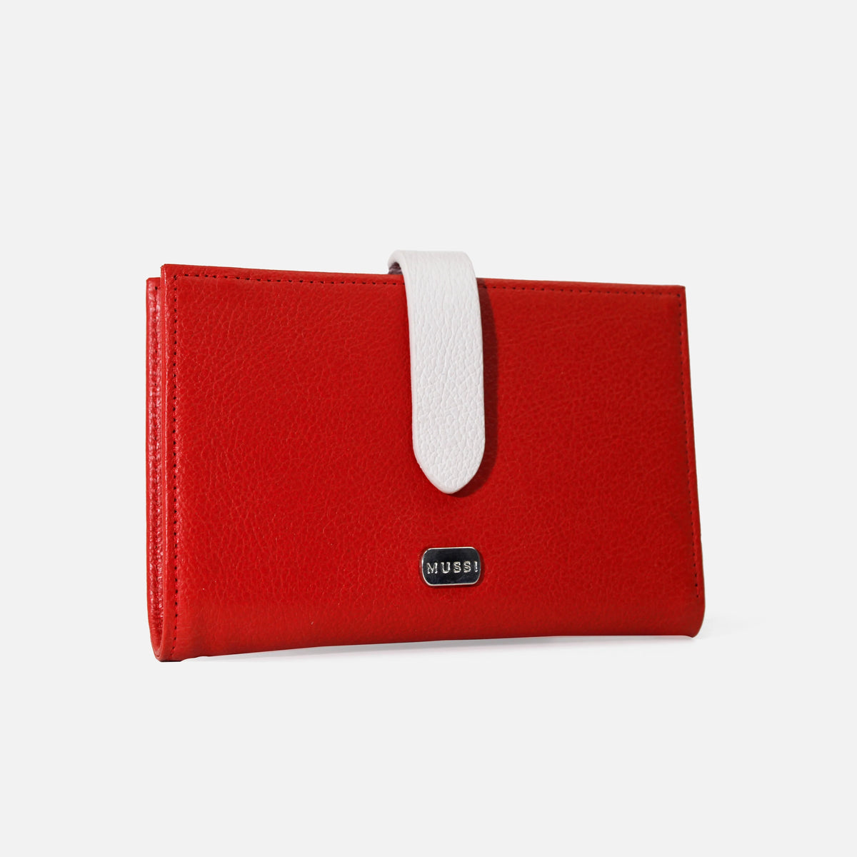 Billetera jaral de cuero para mujer - Rojo