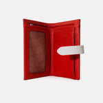 Billetera jaral de cuero para mujer - Rojo