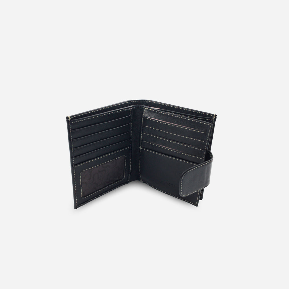 Billetera cecilia de cuero para mujer - Negro