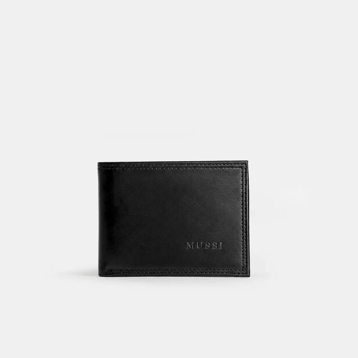 Billetera mathias de cuero para hombre - Negro