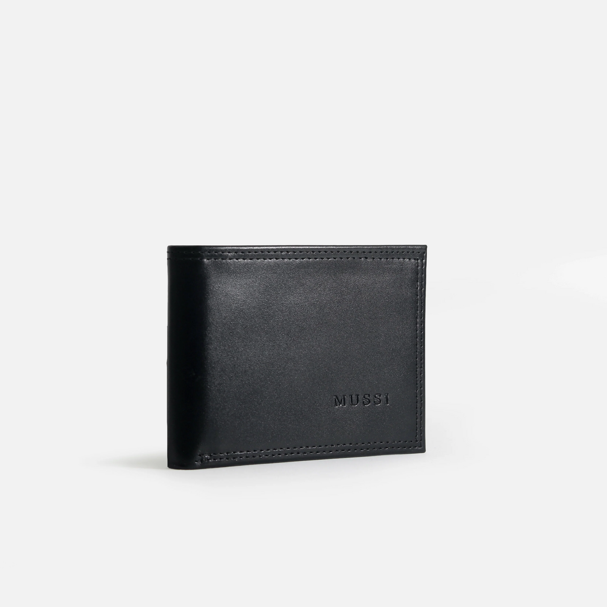 Billetera mathias de cuero para hombre - Negro
