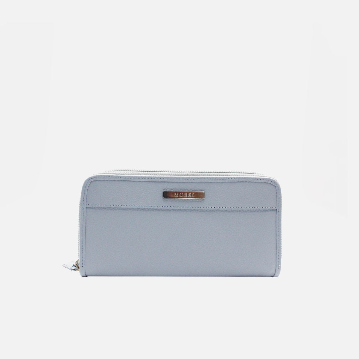 Billetera piera de cuero para mujer - Celeste