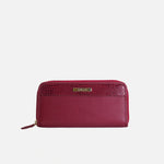 Billetera piera de cuero para mujer - Rojo