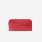 Billetera escarlata de cuero para mujer - Rojo