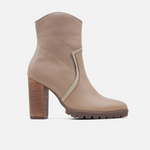 Botin texano eileen de cuero para mujer - Beige