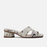 Sandalia tacon Naire de cuero para mujer - Piton